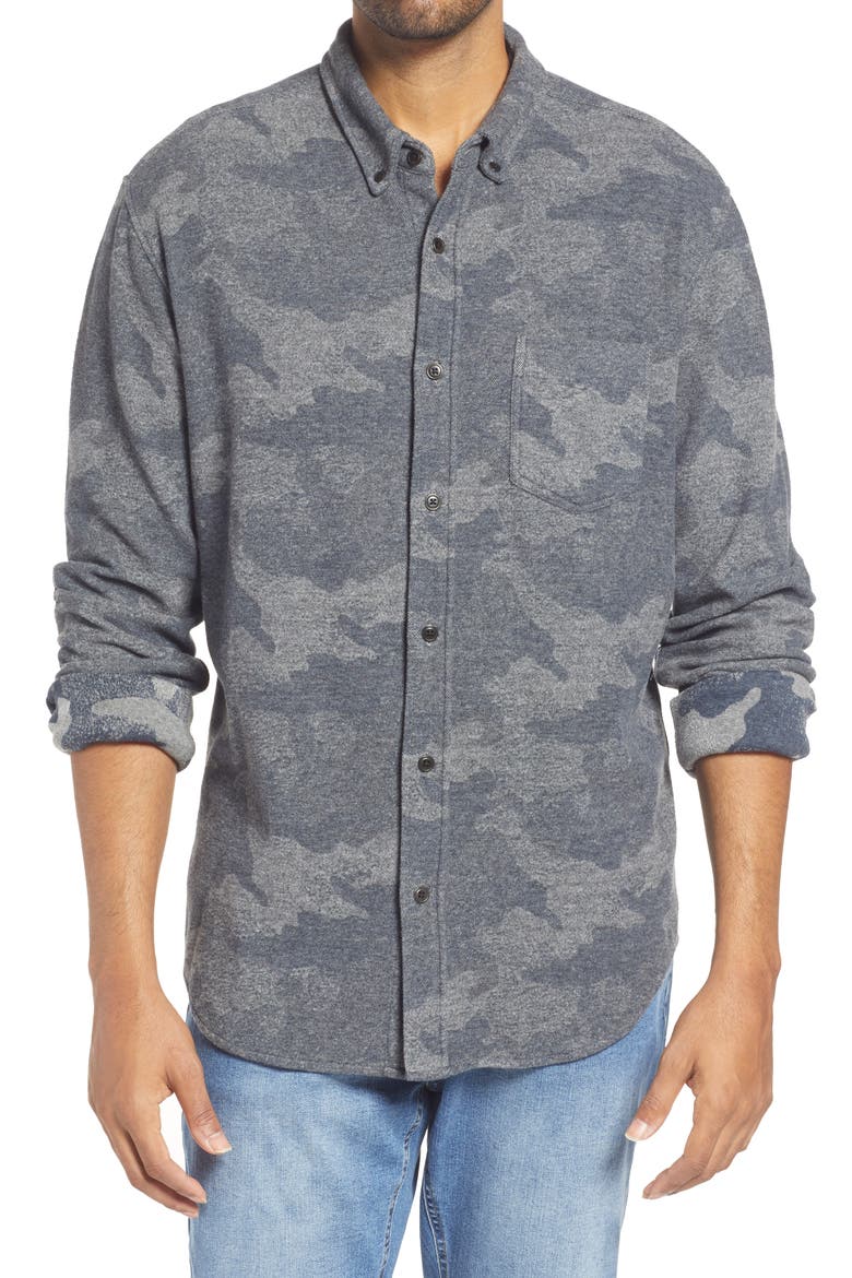 Berkeley Classic Fit Button-Down Shirt, Main, color, BLUE CAMO