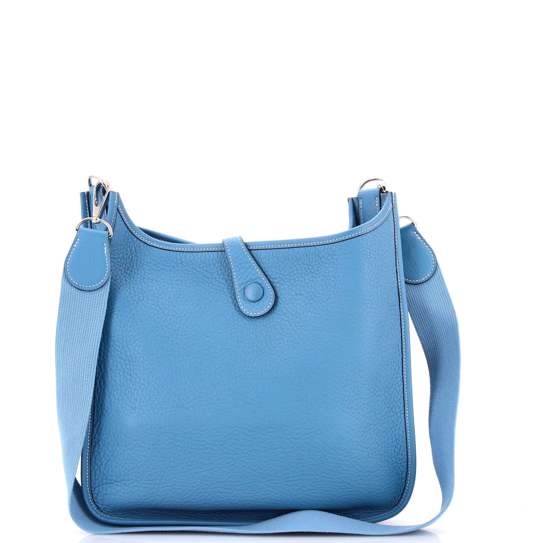 Pre-Owned Hermes Evelyne Bag Gen I Clemence PM, Alternate, color, Bleu Jean