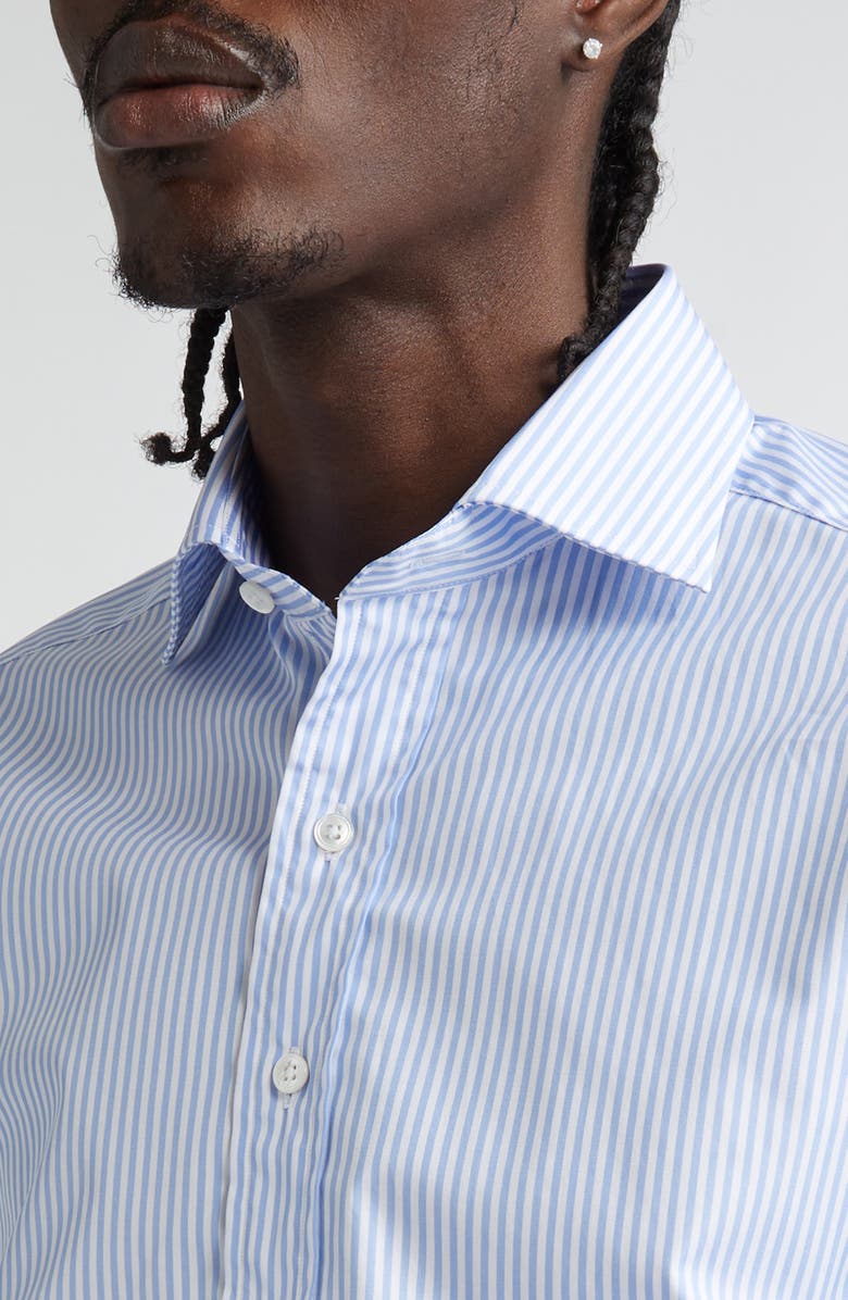 Drake's Bengal Stripe Cotton Button-Up Shirt, Alternate, color, 