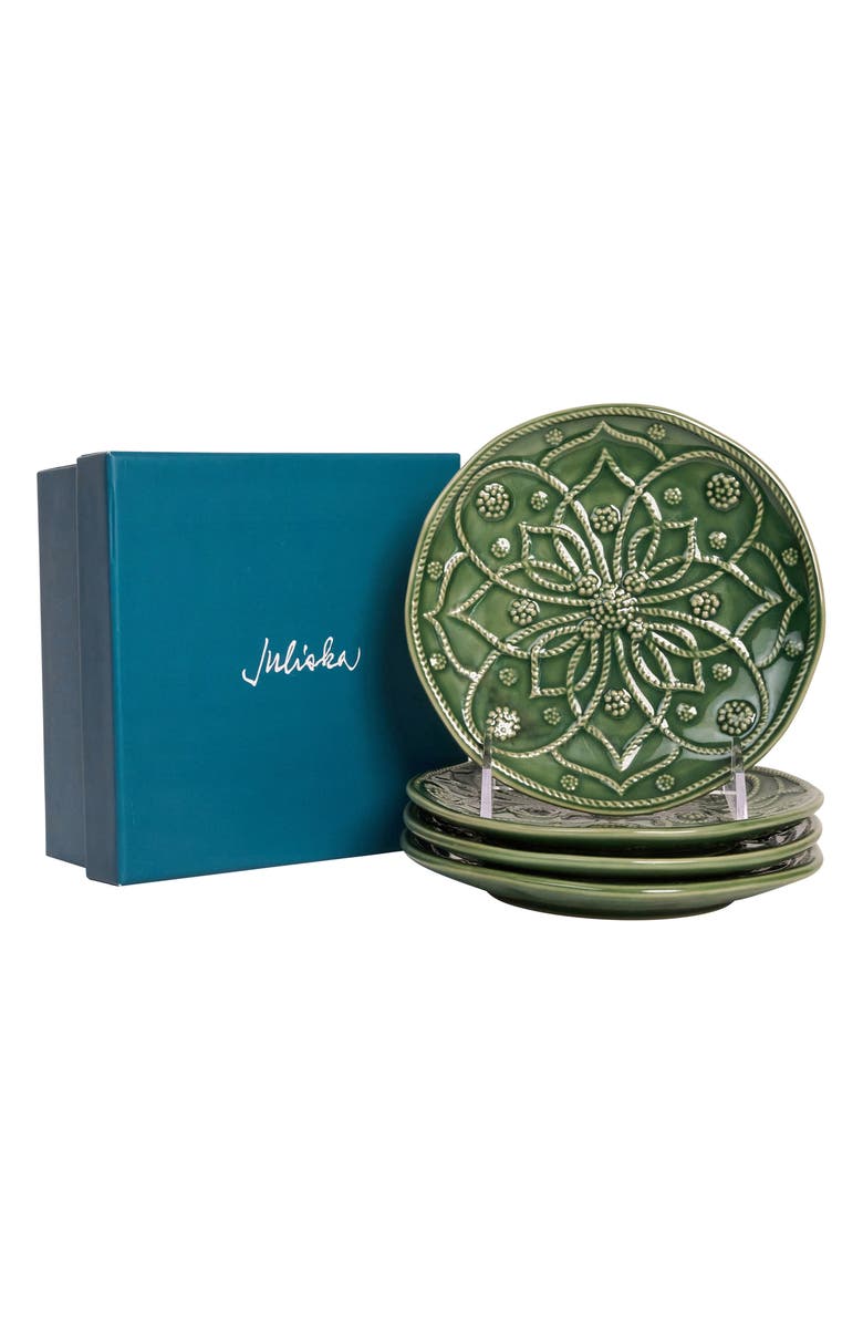 Juliska Jardin du Monde Set of 4 Side Plates, Alternate, color, Basil