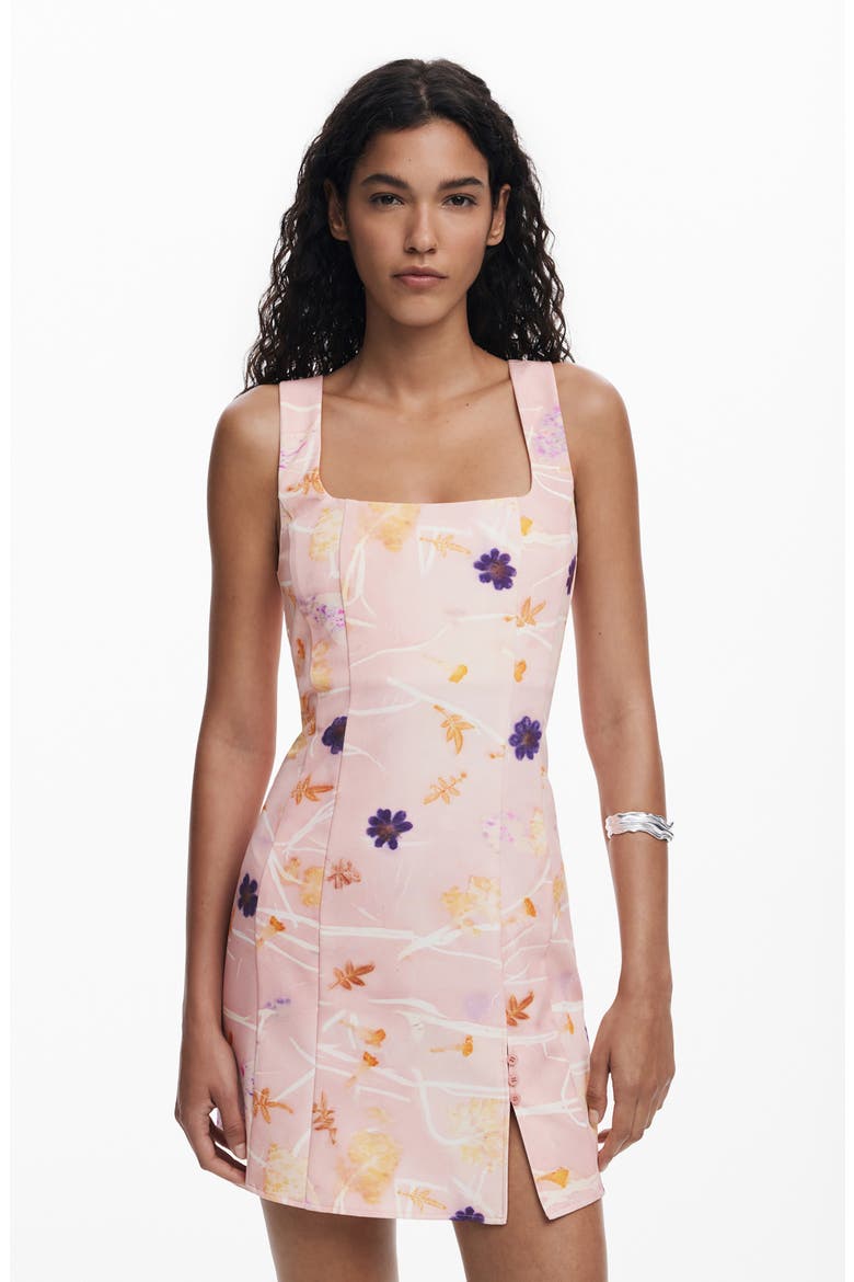 Floral Sleeveless Minidress, Alternate, color, PINK