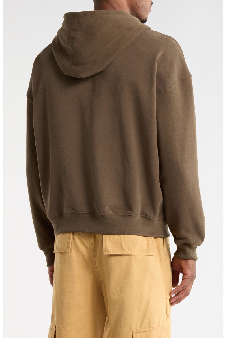 Relaxed Fit French Terry Hoodie, Alternate, color, MOSS GREEN