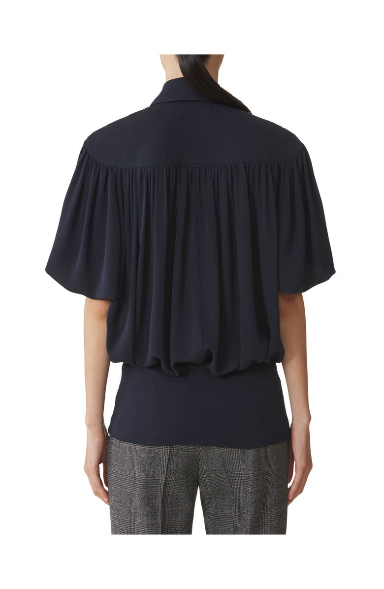 Lanvin Top In Silk Georgette, Alternate, color, Black Navy