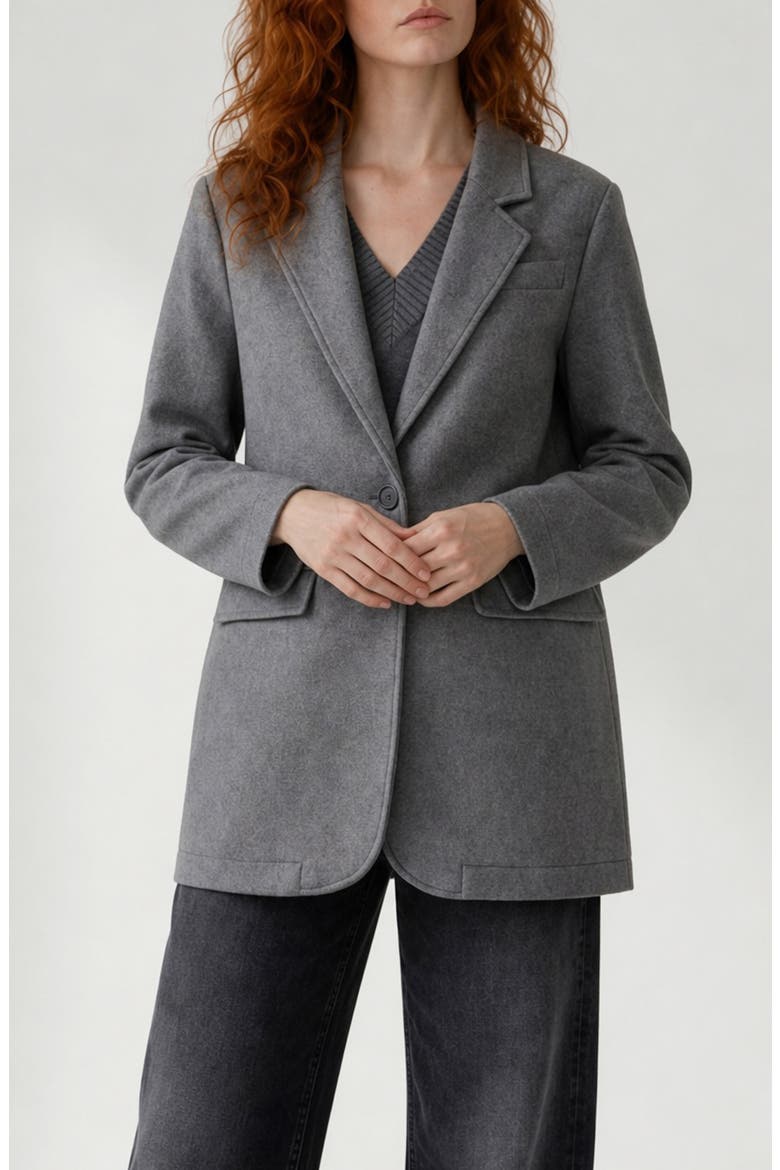 Cena Structured Blazer, Alternate, color, GREY MIX