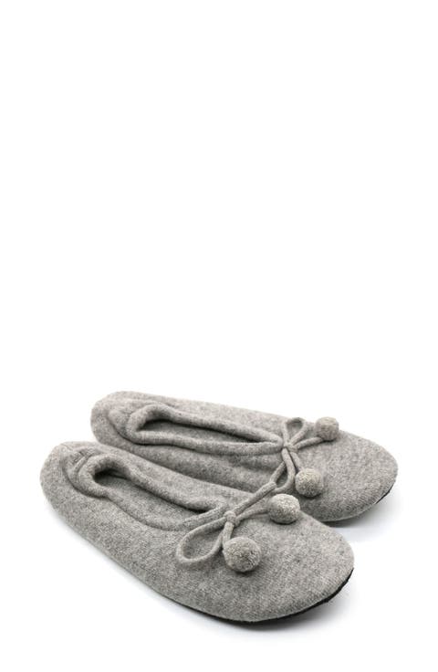 Cashmere Ballerina Pom Slipper (Women)