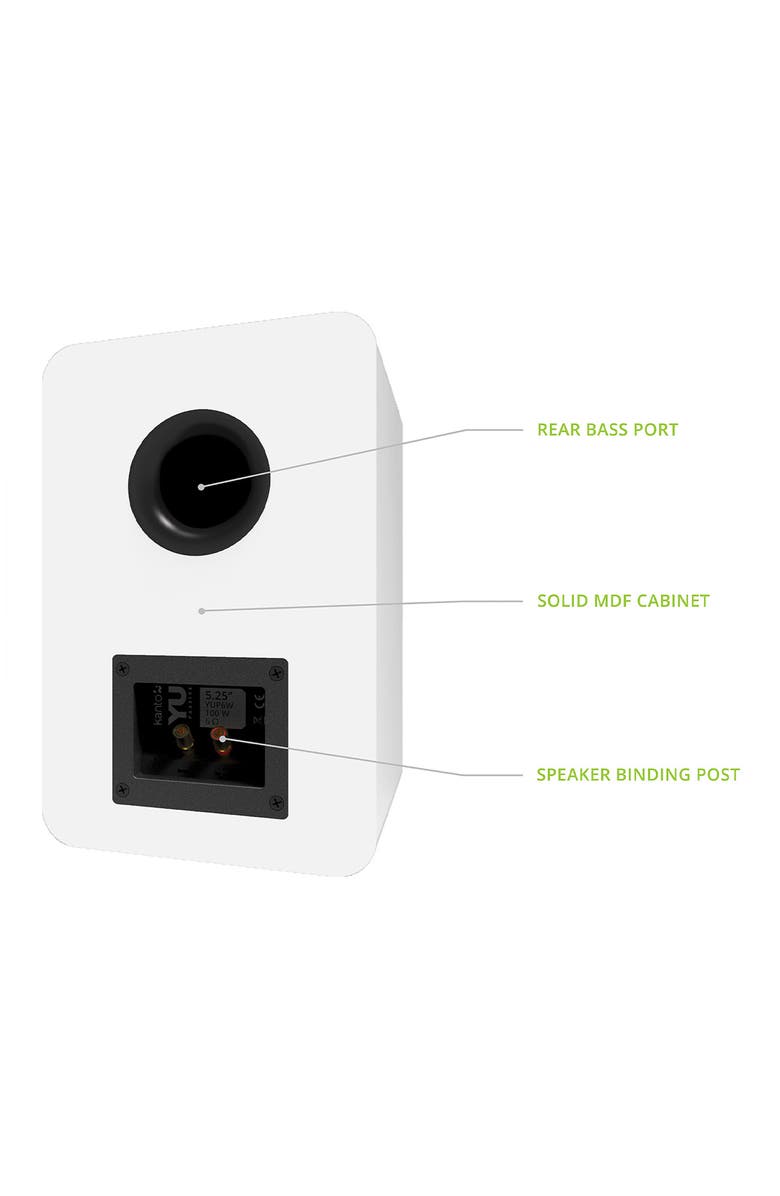 Kanto YUP6 Passive Bookshelf Speakers - Pair, Alternate, color, White