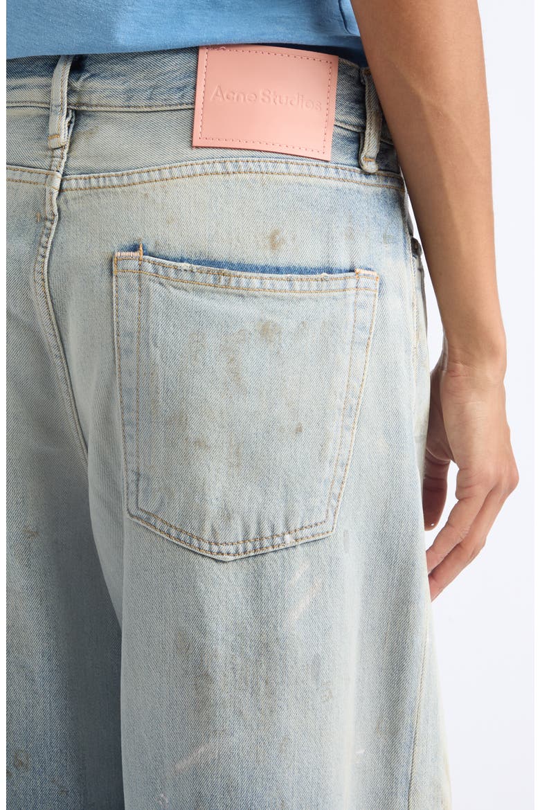 1981 Trafalgar Distressed Organic Cotton & Lyocell Denim Wide Leg Jeans, Alternate, color, LIGHT BLUE