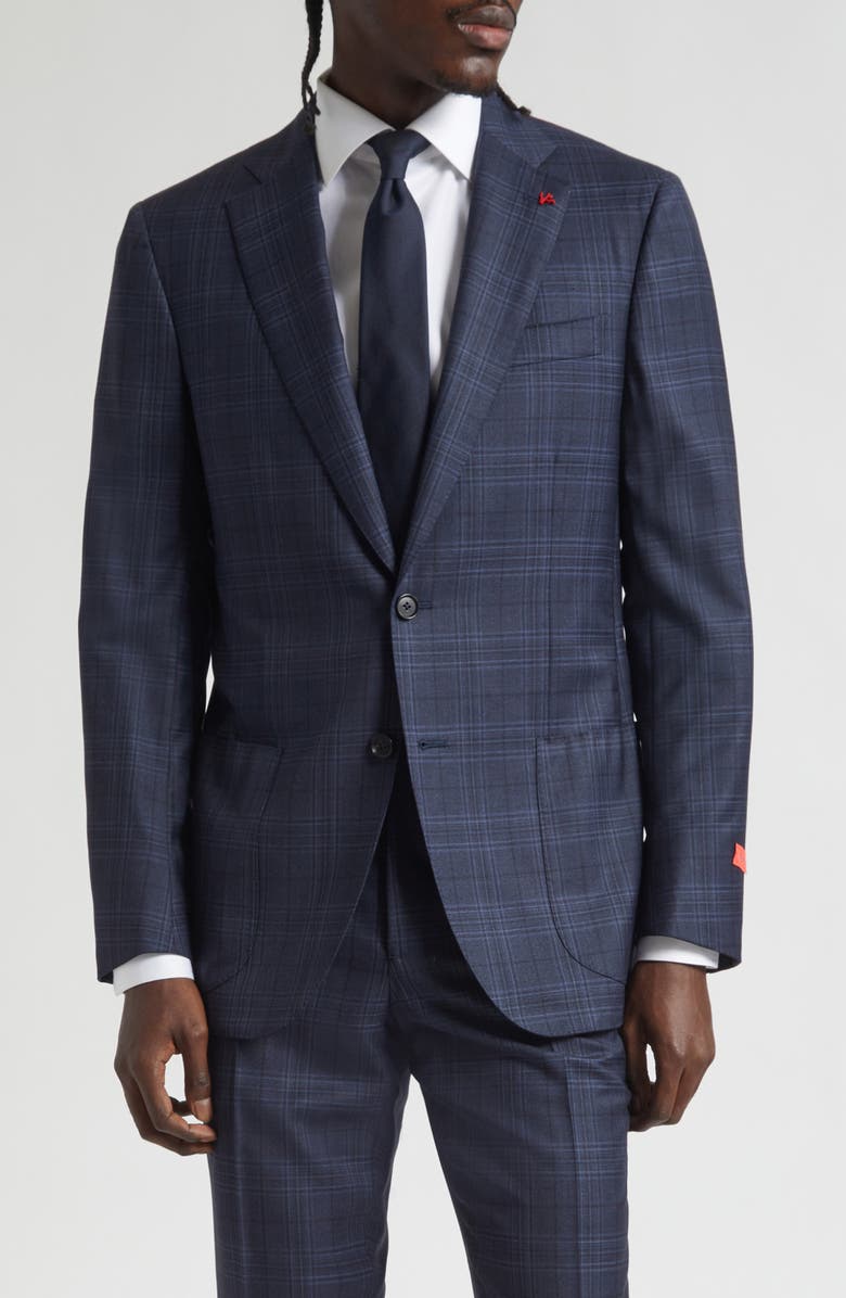 ISAIA Delain Wool Suit, Alternate, color, Blue
