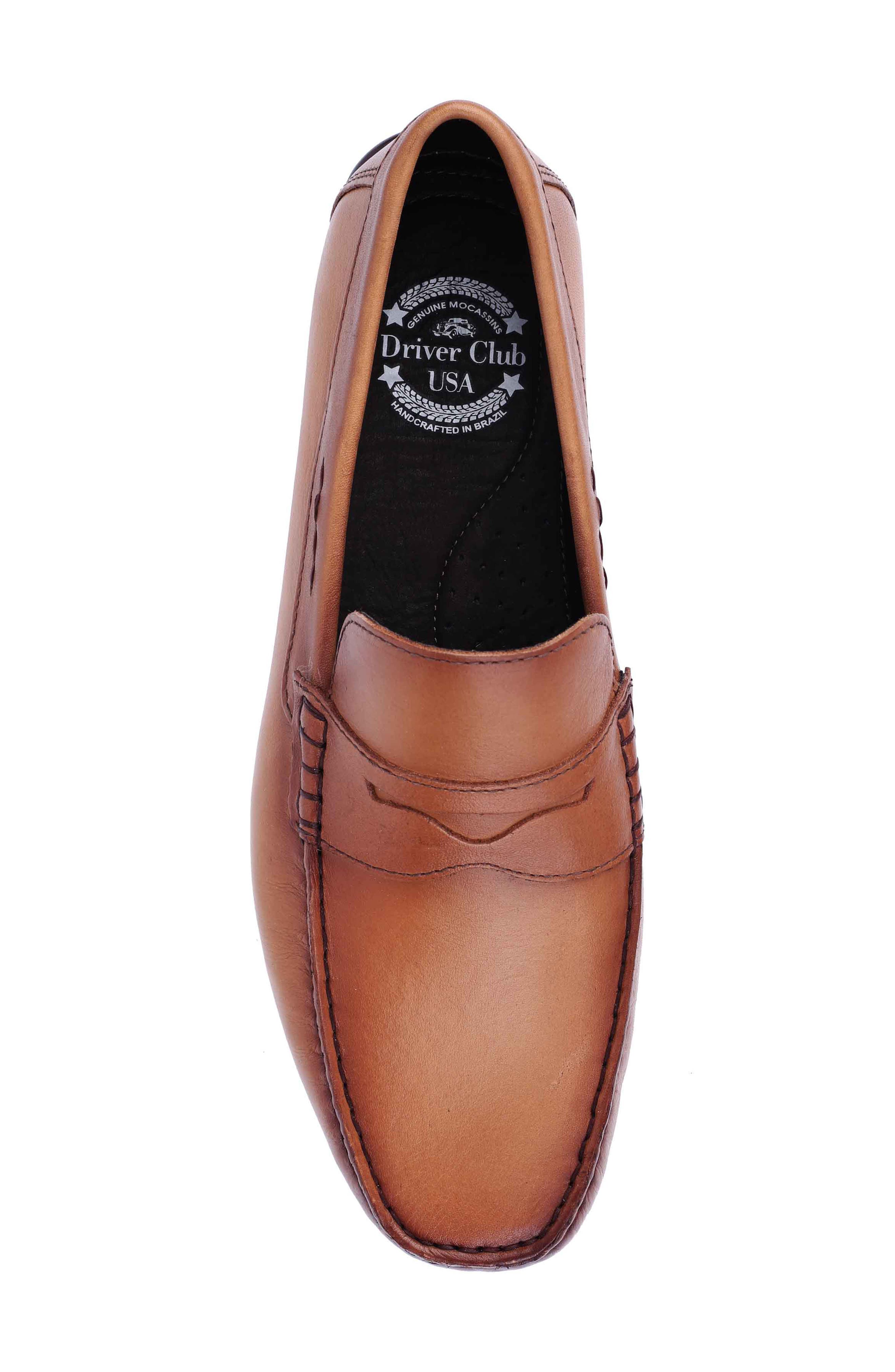 DRIVER CLUB USA Nebraska Penny Loafer, Alternate, color, Tan Napa