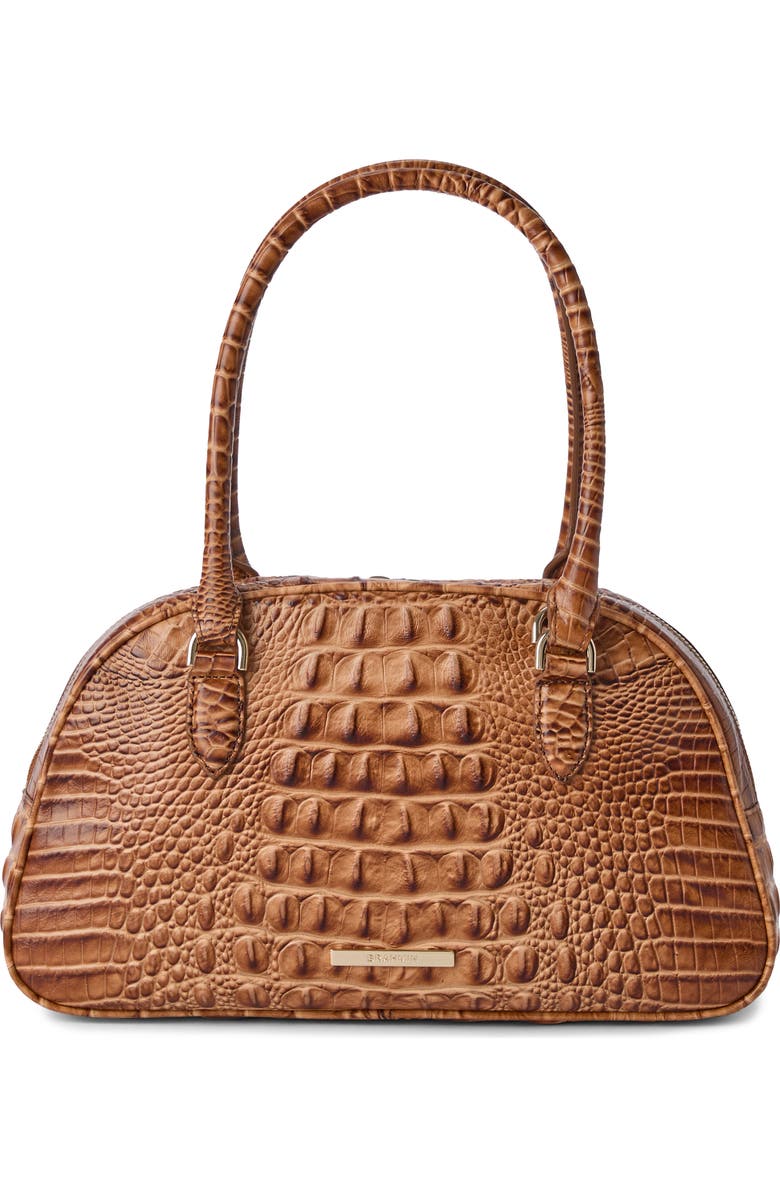 Brahmin Angie Leather Barrel Bag, Main, color, Cinnamon