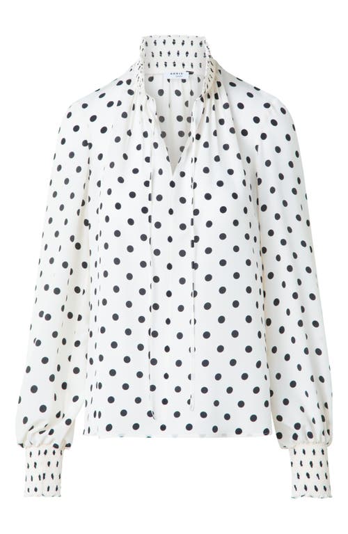 Akris Punto Boho Dot Print Silk Shirt