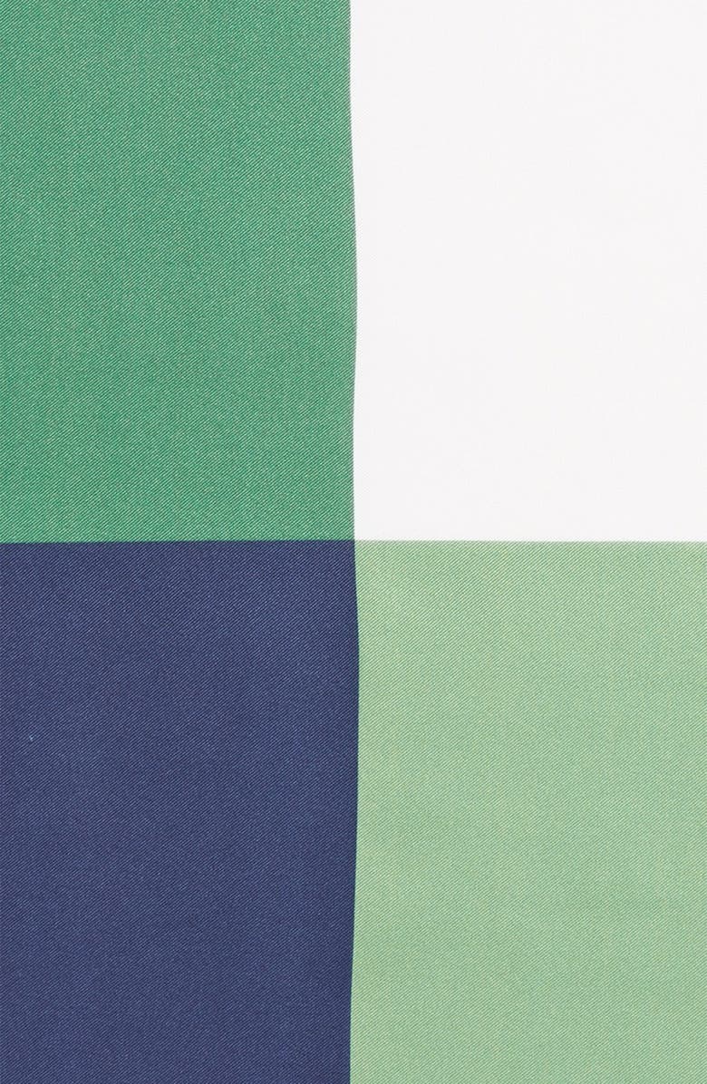 Nordstrom Panel Silk Pocket Square, Alternate, color, Green