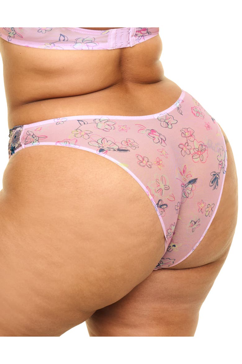 Prisma Brazilian Panties, Alternate, color, Floral pink