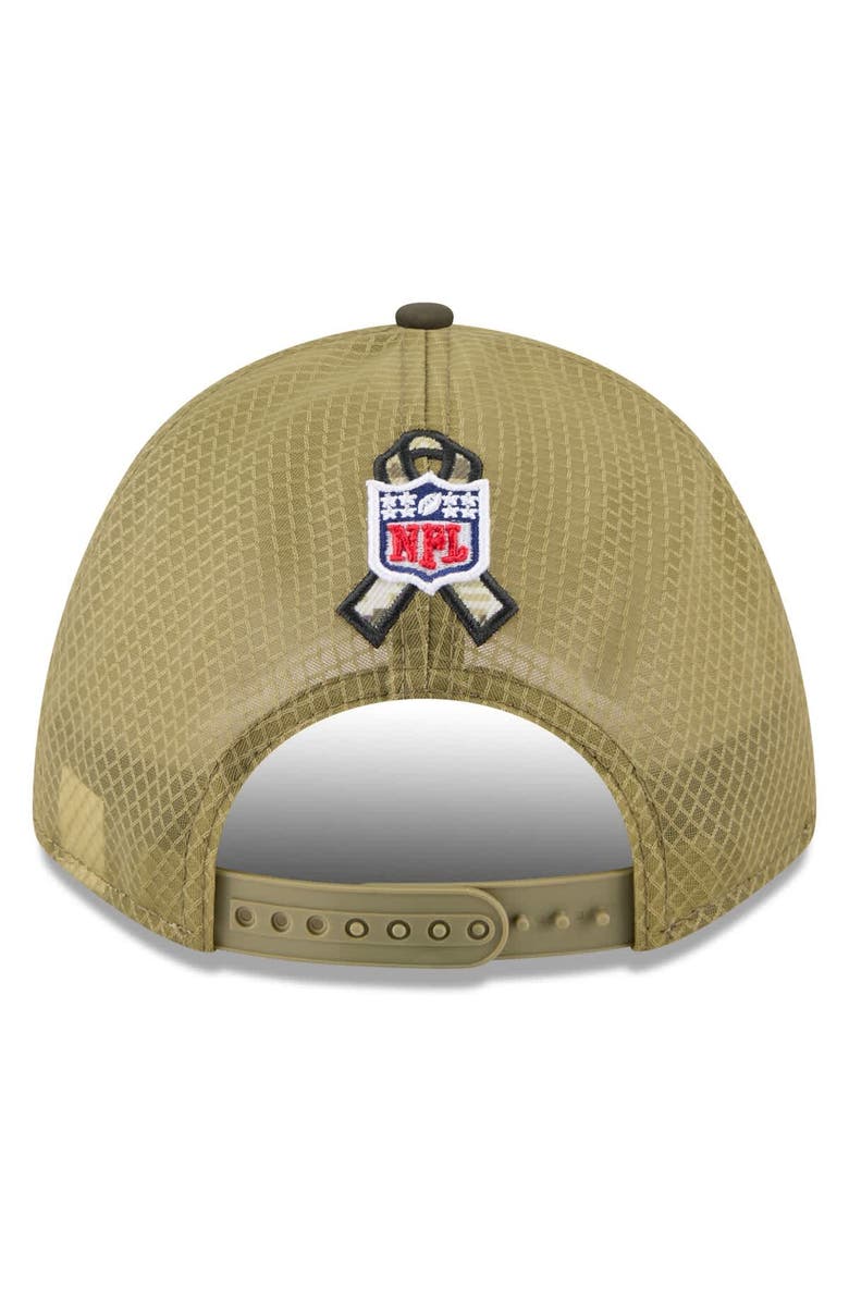New Era Men's New Era Green Dallas Cowboys 2025 Salute to Service 9FORTY A-Frame M-Crown Adjustable Hat, Alternate, color, Green
