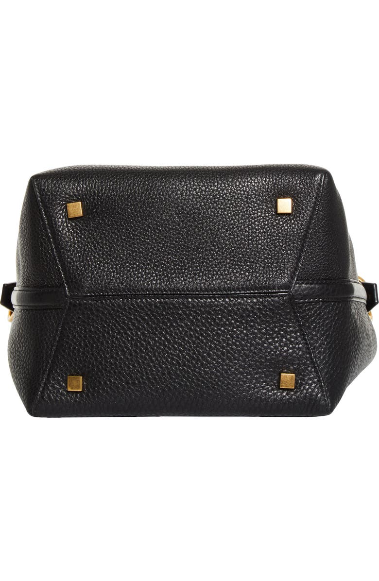 Saint Laurent Le 37 Supple Leather Bucket Bag, Alternate, color, Noir