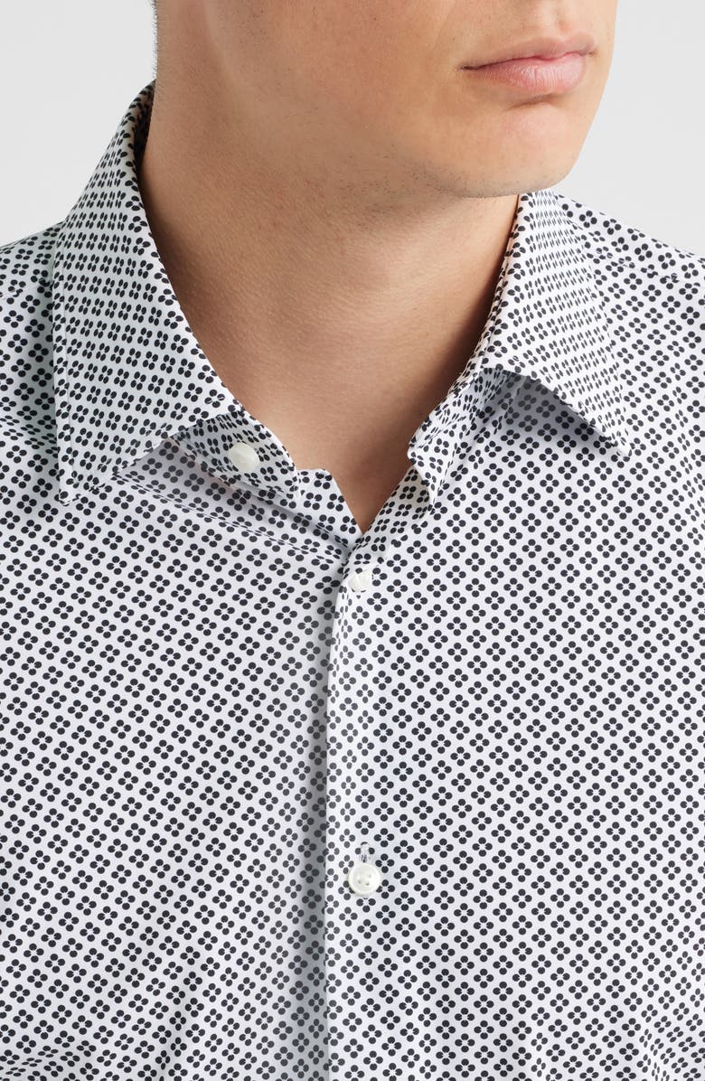 BOSS Hank Kent Slim Fit Performance Stretch Dress Shirt, Alternate, color, Dark Blue