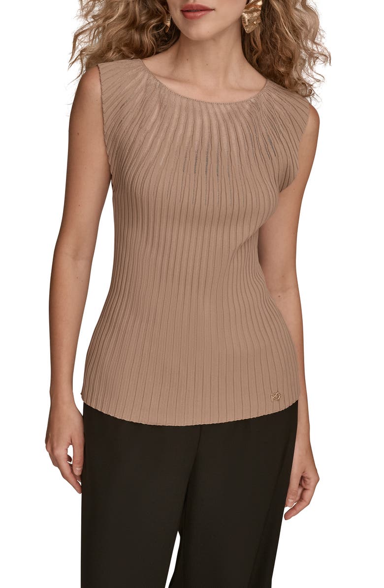 Donna Karan New York Rib Sleeveless Top, Main, color, Nolita