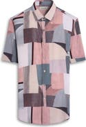 Bugatchi Orson Shaped Fit Short Sleeve Button-Up Shirt
