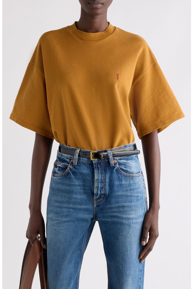 Logo Piqué T-Shirt, Main, color, OCRE