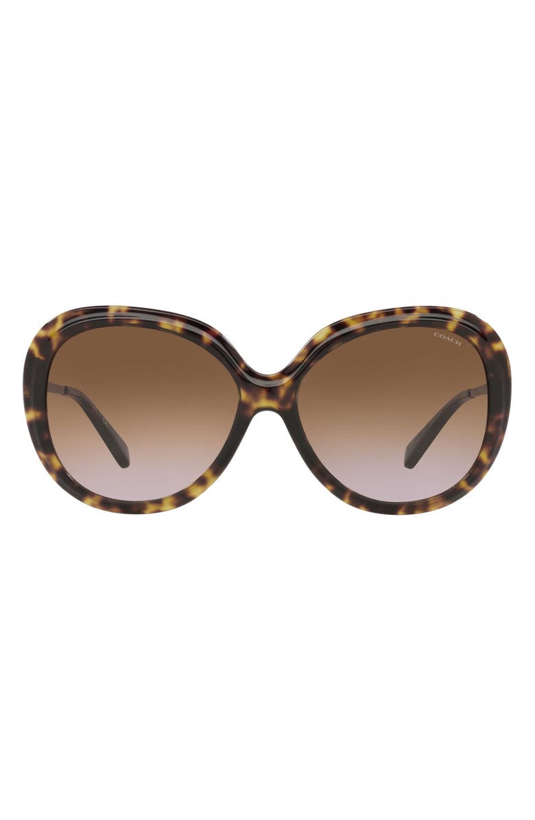 COACH 59mm Round Sunglasses, Main, color,