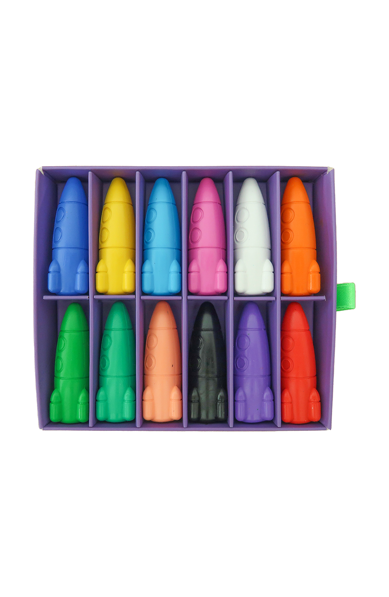 Jollity & Co. Lost In Space Rocket Ship Crayons, Alternate, color, Assorted Pre-Pack