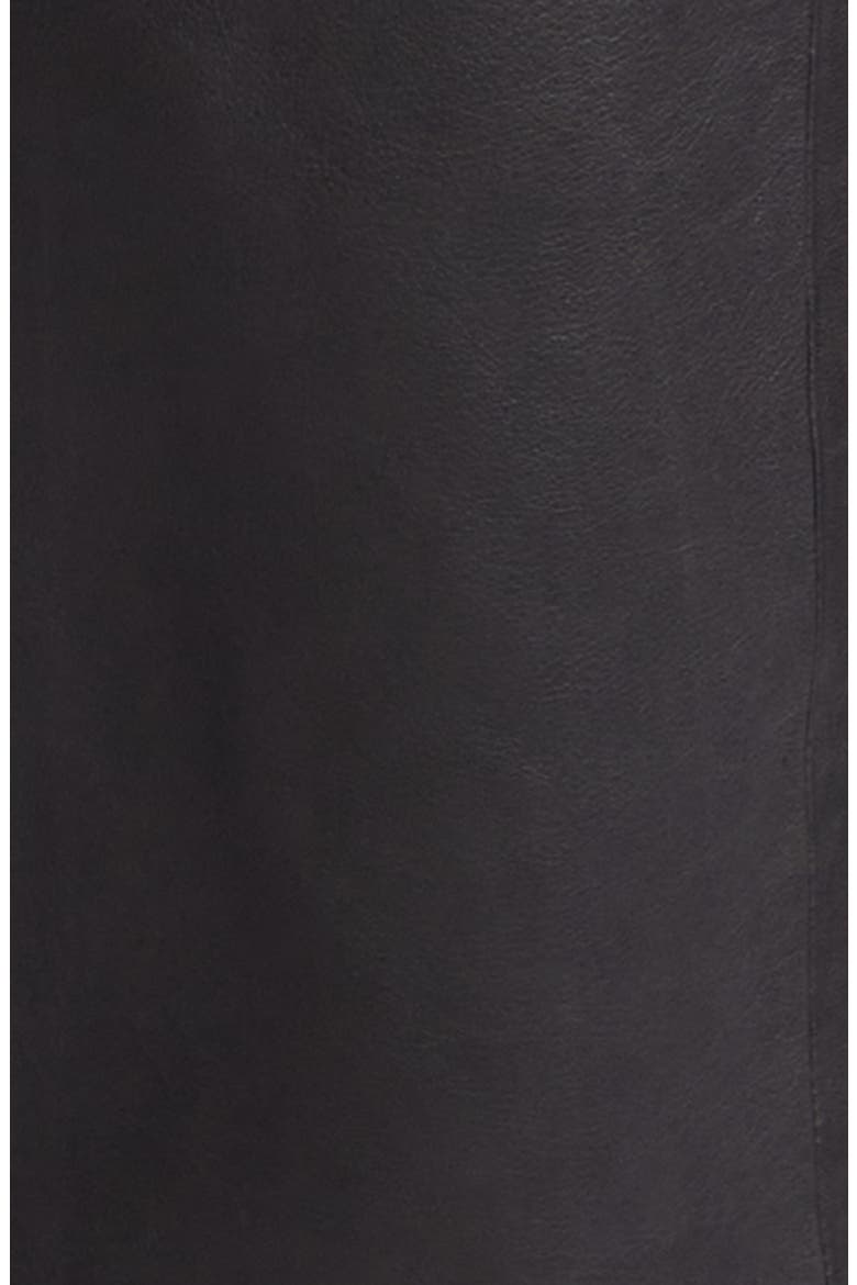 Aisa Leather Coat, Alternate, color, BLACK