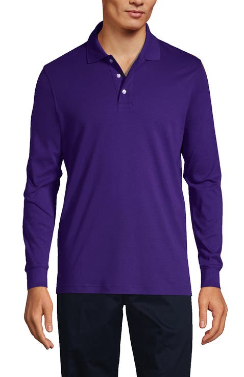 School Uniform  Long Sleeve Interlock Polo Shirt