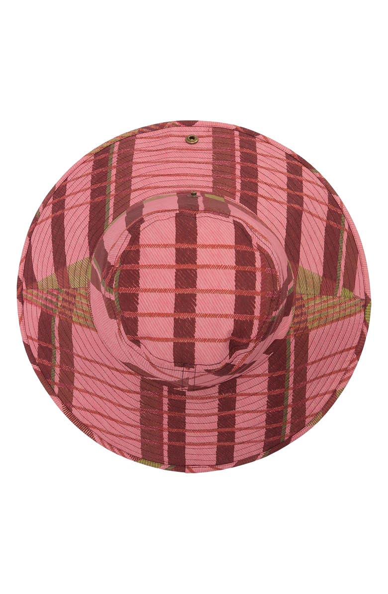 Barbour x FARM Rio Luisa Bucket Hat, Alternate, color, Pink Tartan