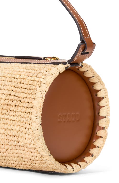 Staud Mini Taru Raffia Bag In Natural/tan
