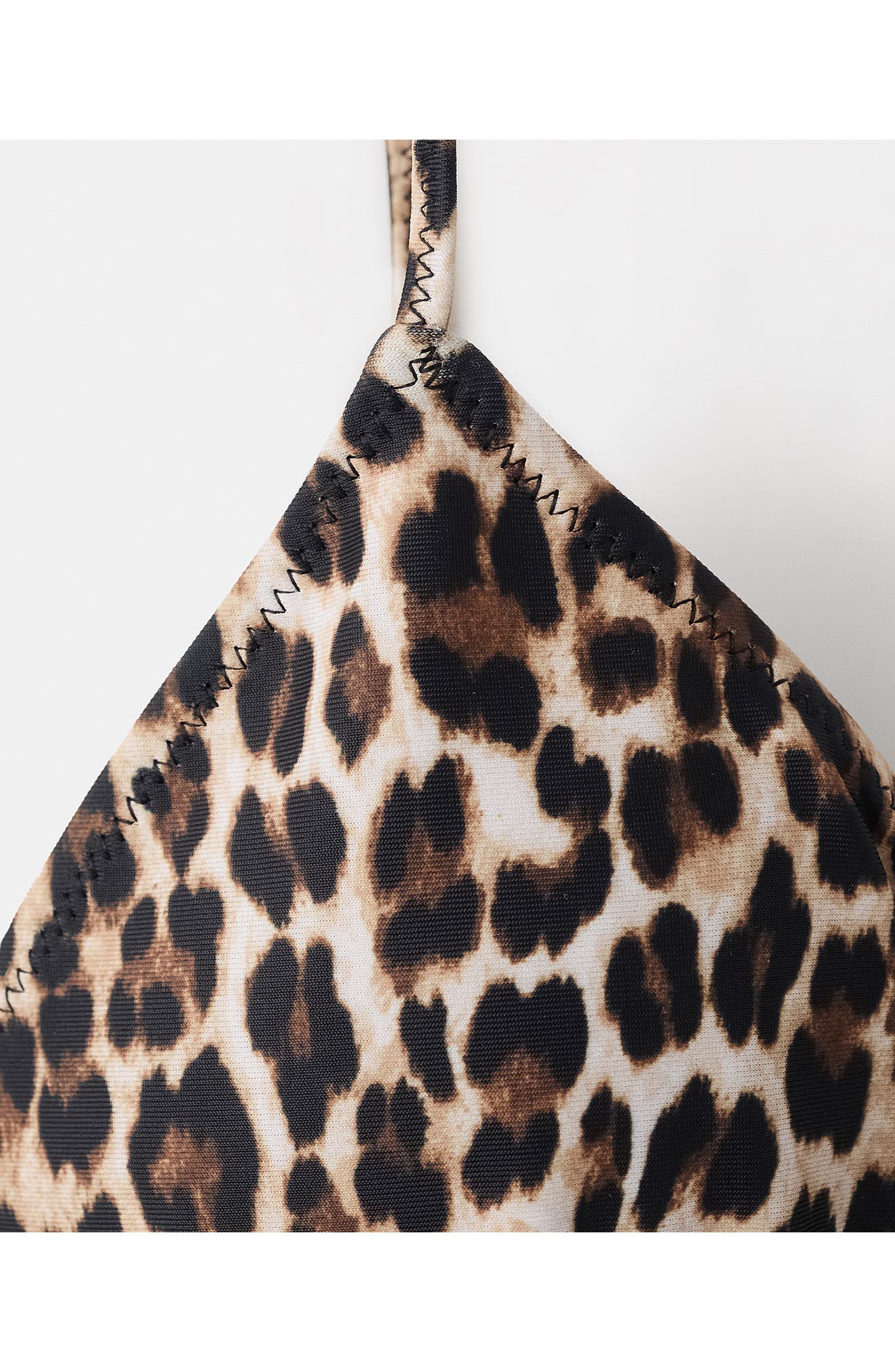 MANGO Leopard Triangle Bikini Top (Women) | Nordstrom