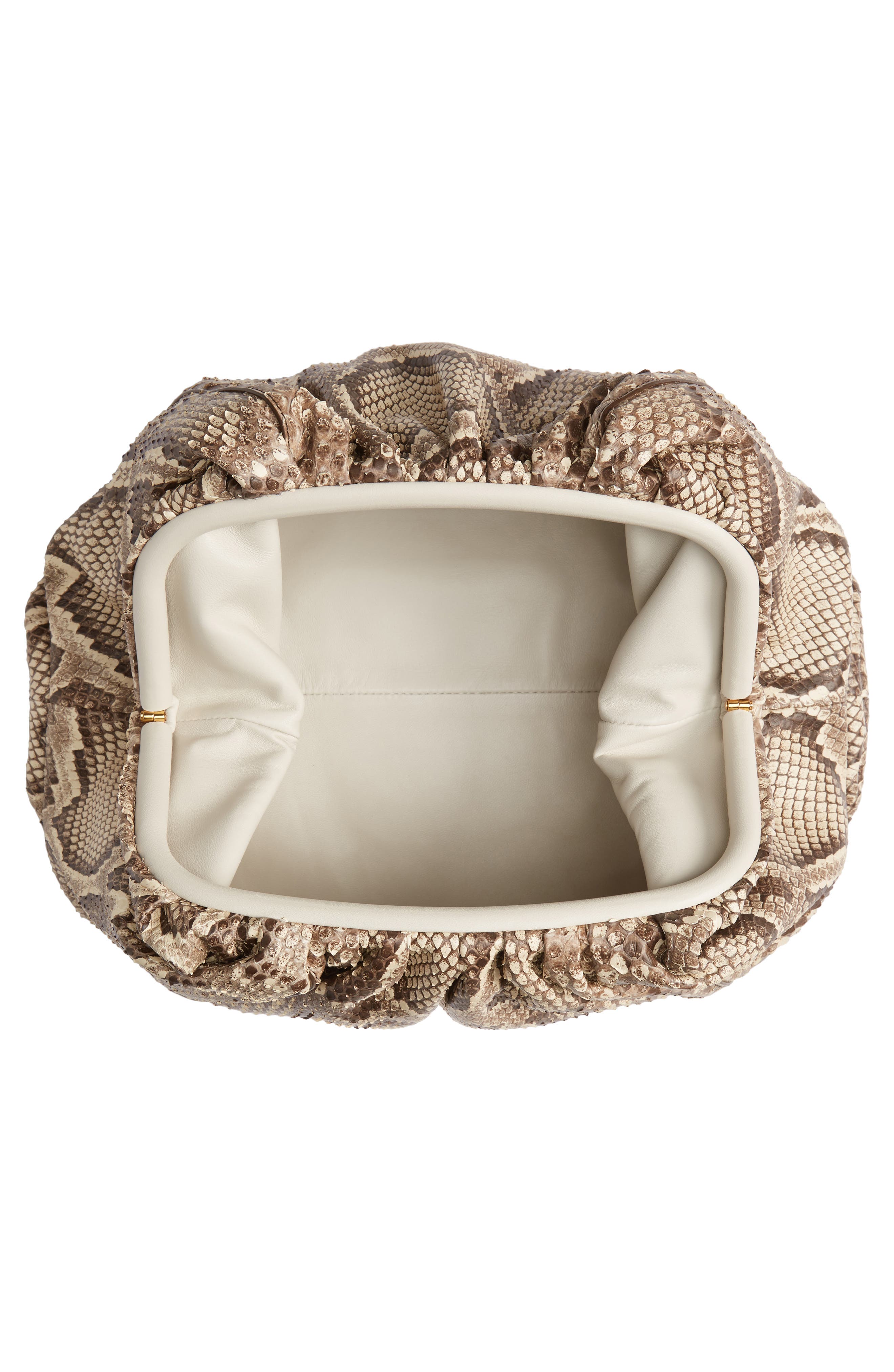 Bottega Veneta The Pouch Genuine Python Clutch, Alternate, color, 