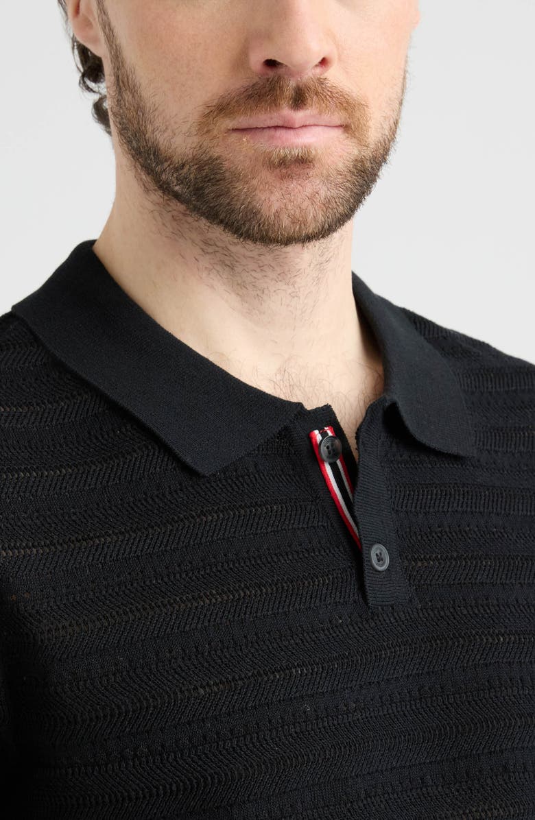 Hunter Portier Polo Sweater, Alternate, color, Black
