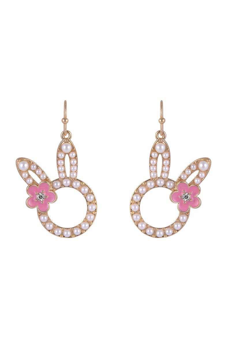 Hallmark Pearl Easter Bunny Earrings, Alternate, color, White