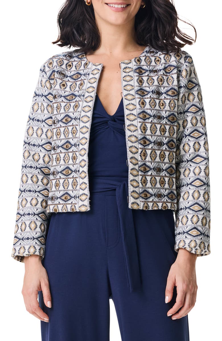 NIC+ZOE Seaside Glimmer Jacket, Main, color, Neutral Multi