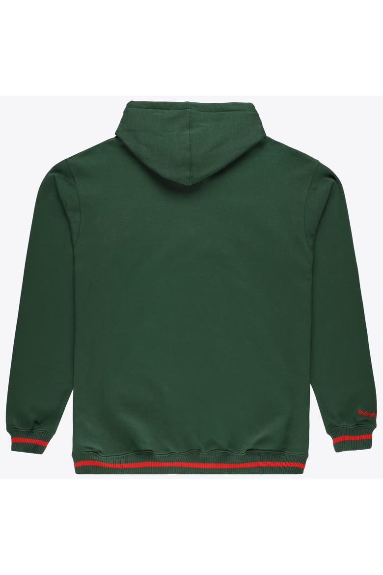Men's Mitchell & Ness Hunter Green Milwaukee Bucks Hardwood Classics Big & Tall Hoodie, Alternate, color, Hunter Green