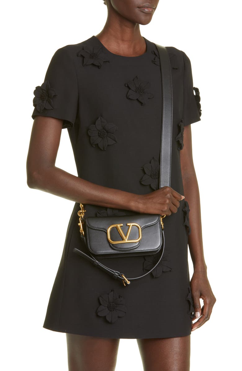 Valentino Garavani Mini Locò Leather Shoulder Bag, Alternate, color,