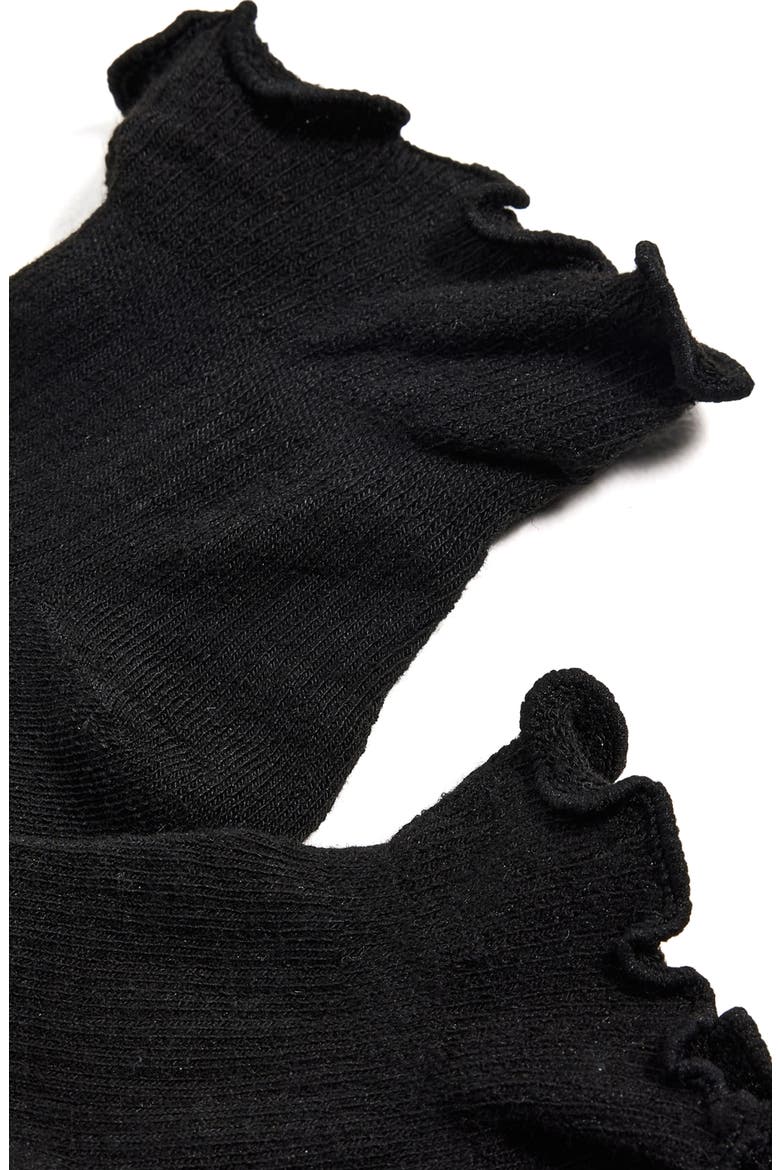Everyday Classics Ruffle 3-Pack Crew Socks, Alternate, color, BLACK