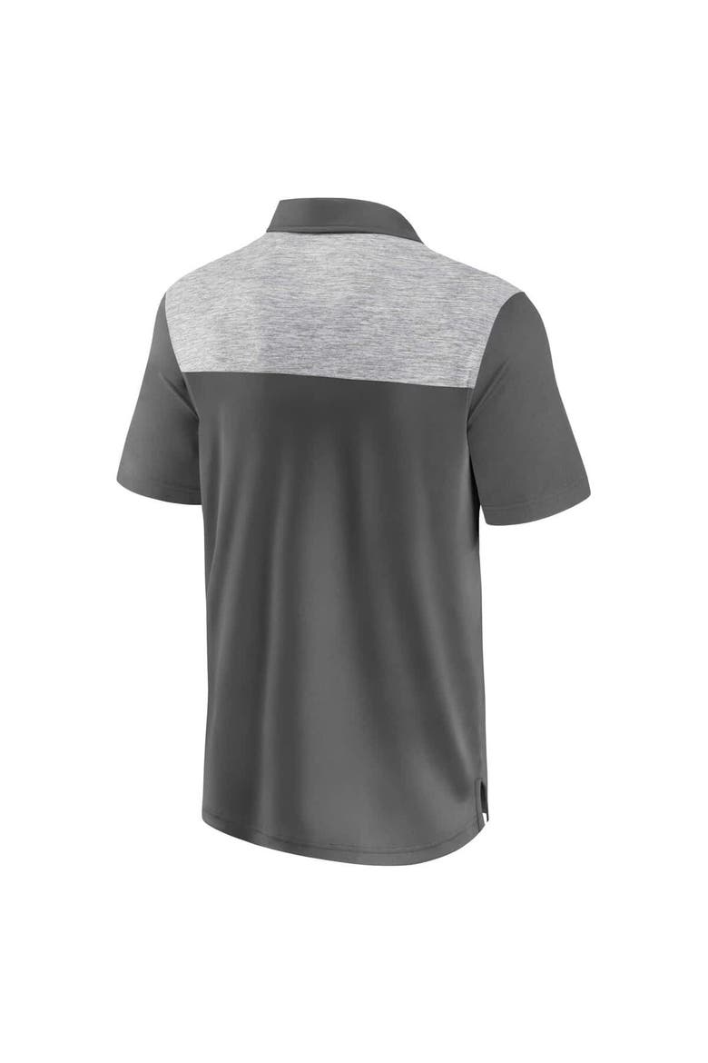 Men's Fanatics Heather Gray New England Patriots Long Shot Polo, Alternate, color, Heather Gray