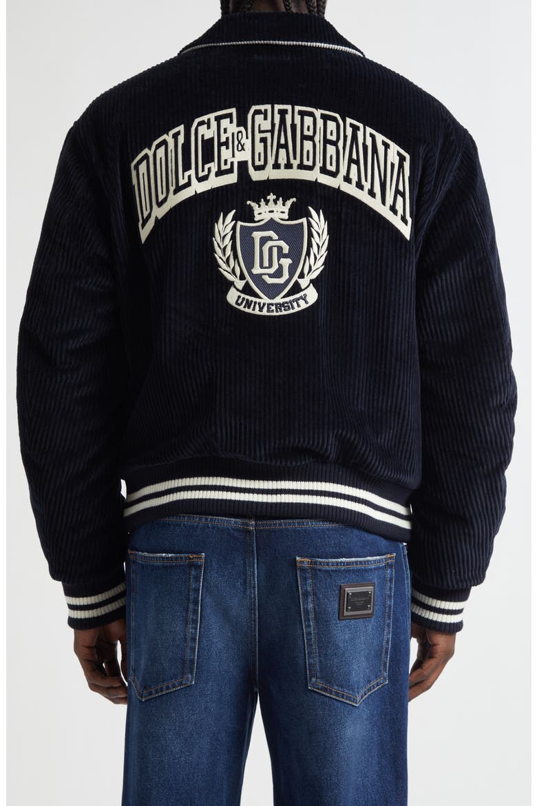 Padded Corduory Varsity Jacket, Alternate, color, B0665 BLU SCURISSIMO 1