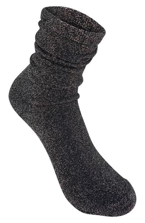 Glitterati Sparkle Cotton Blend Crew Socks