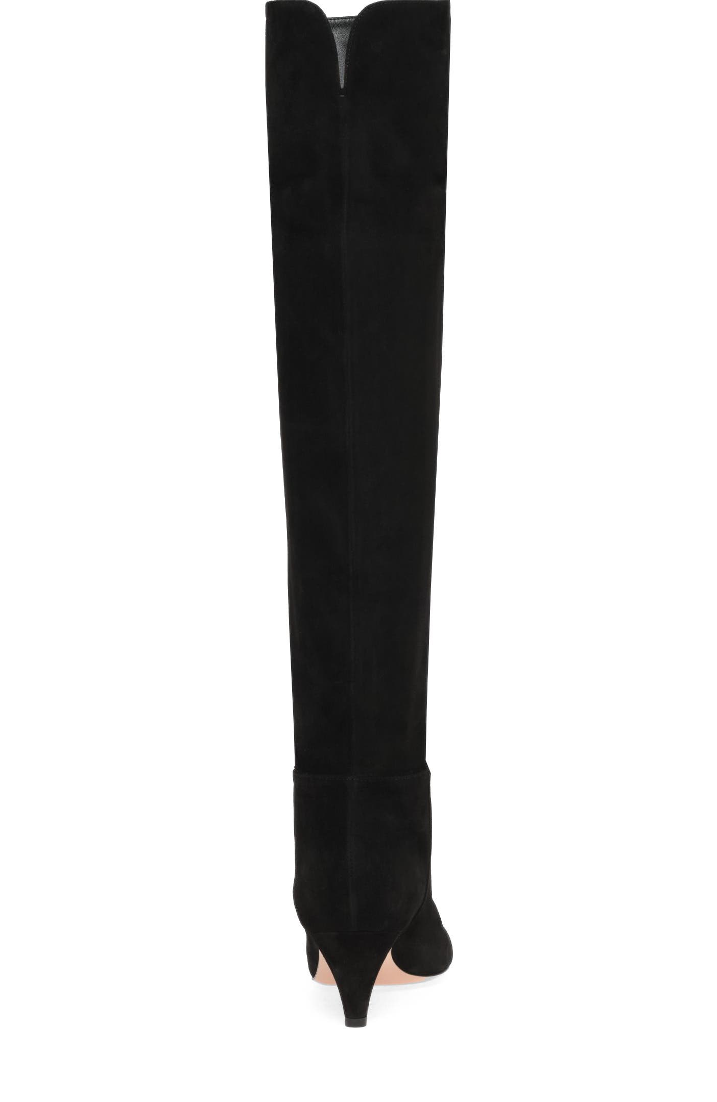 Gianvito Rossi Elise Boot 55, Alternate, color, Black Suede