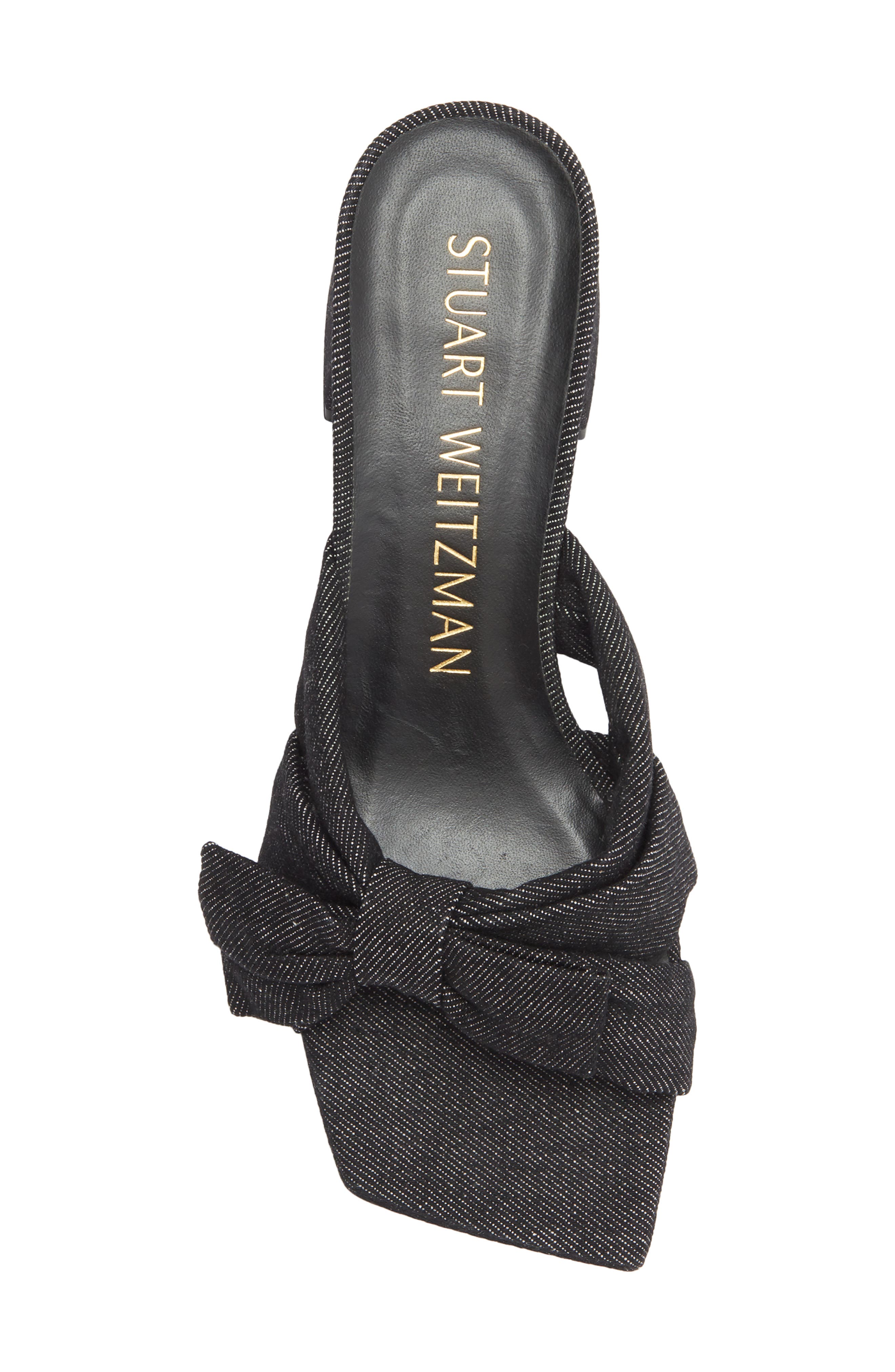 Stuart Weitzman Sofia 45 Slide Sandal, Alternate, color, Black