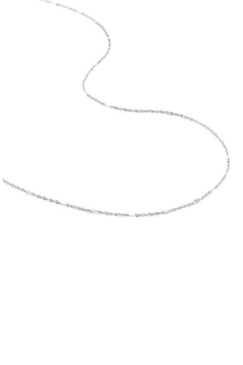 Shimmer Chain Necklace, Main, color, 14KT SOLID WHITE GOLD