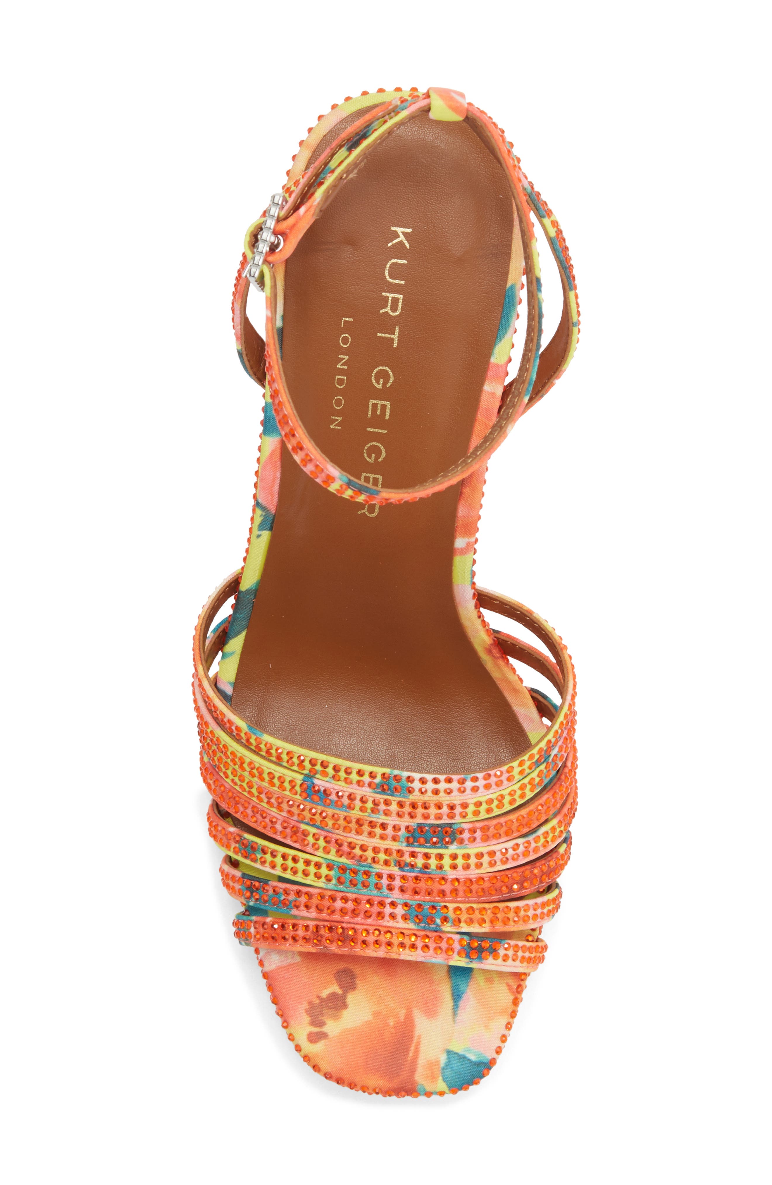 Kurt Geiger London Pierra Ankle Strap Platform Sandal, Alternate, color, Orange