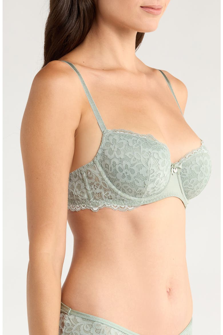 Marine Lace Underwire Bra, Alternate, color, ICEBERG GREEN