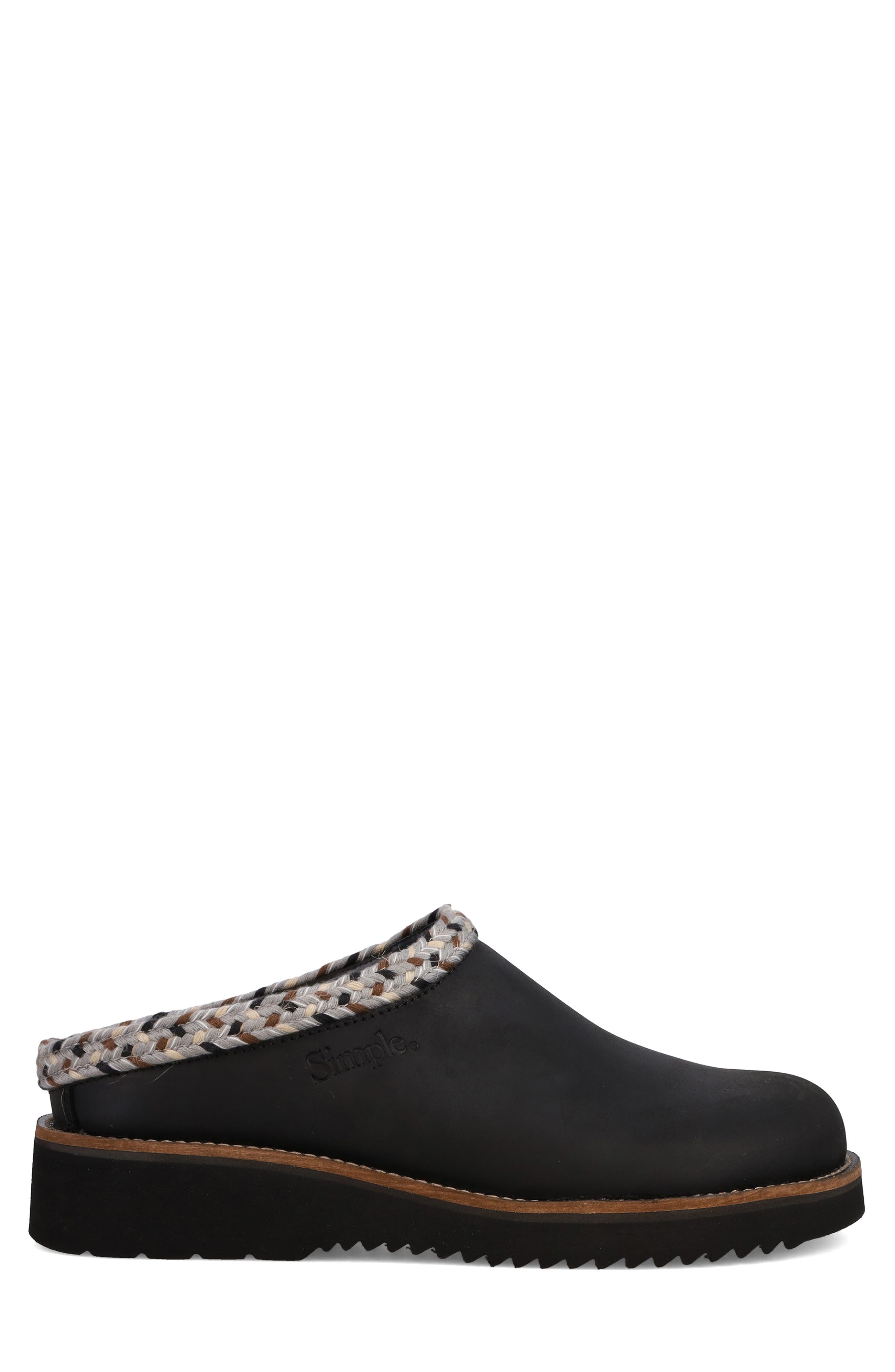 Original Leather Clog, Alternate, color, BLACK