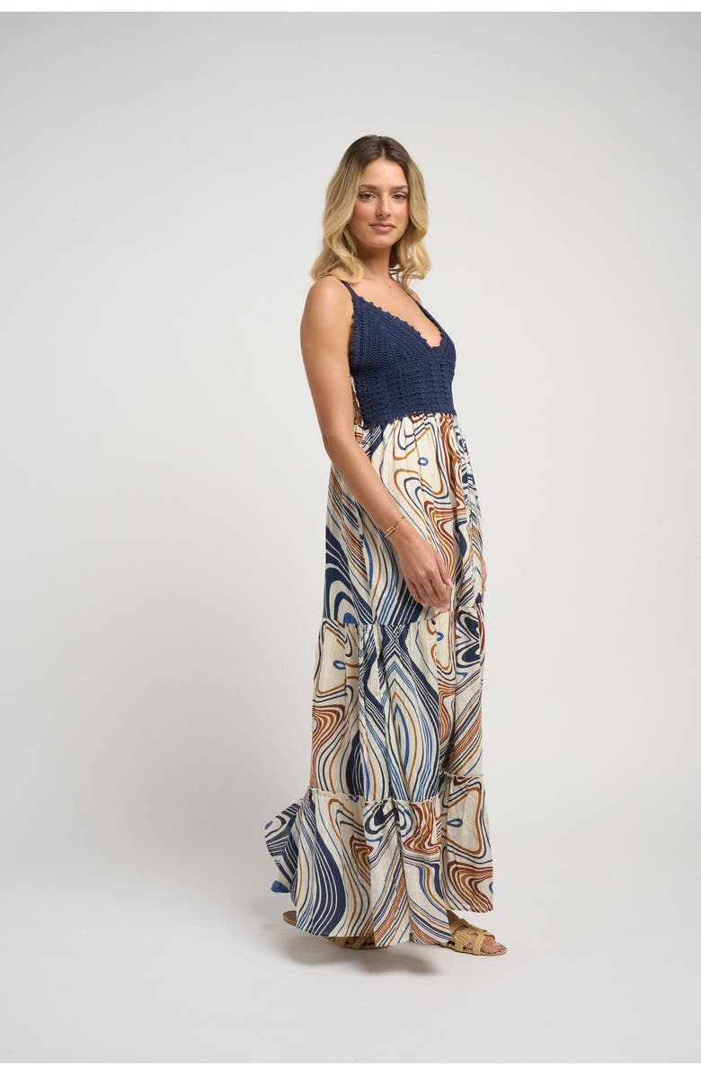 GUADALUPE DESIGN Seneiya Crochet Dress, Alternate, color, Blue