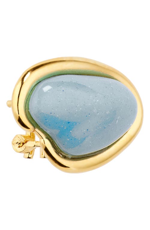 Oscar De La Renta Resin O-stud Earrings In Light Blue