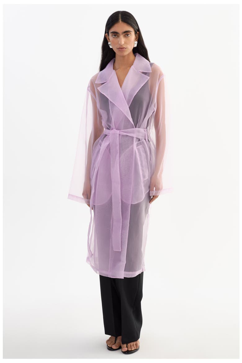 Talise | Long Sheer Coat, Main, color, Lilac