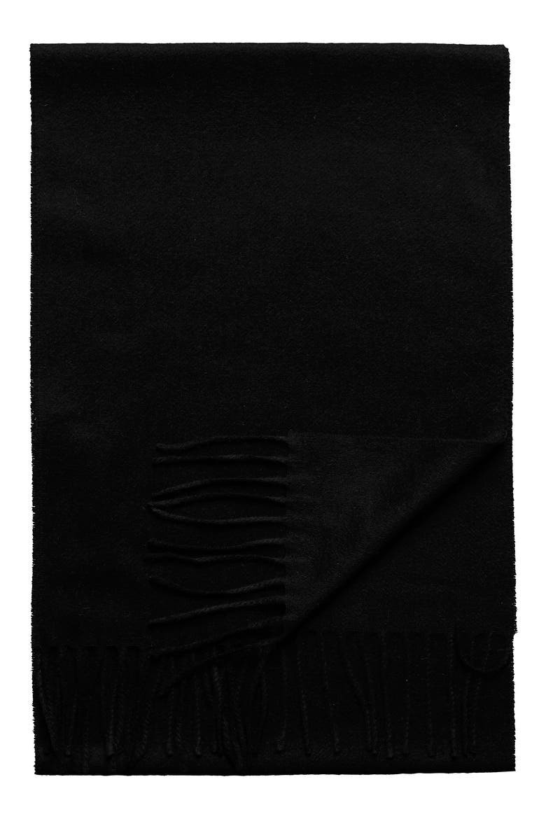 Cashmere Scarf, Alternate, color, BLACK